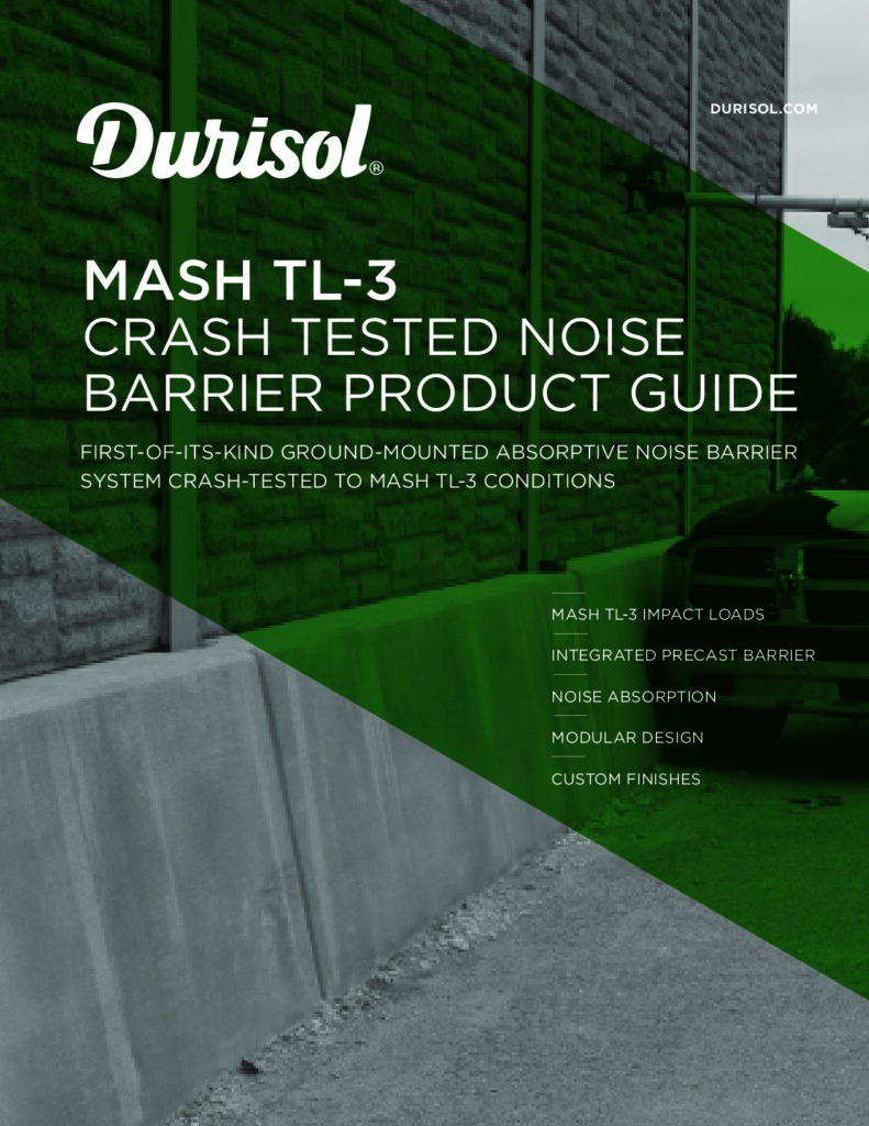 thumbnail of Durisol MASH TL-3 Ground Mounted Noise Barrier Product Guide