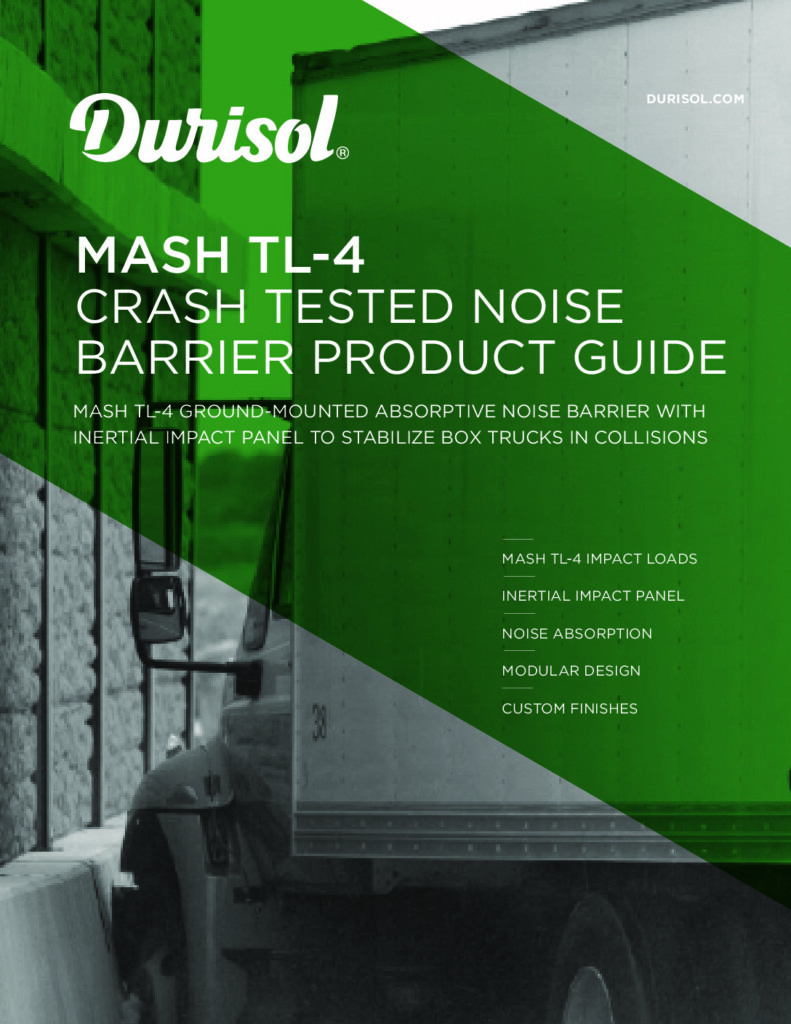 thumbnail of Durisol MASH TL-4 Ground Mounted Noise Barrier Product Guide