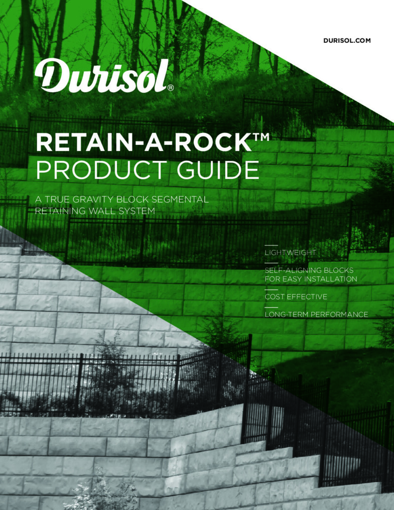 thumbnail of Durisol RETAIN-A-ROCK Product Guide