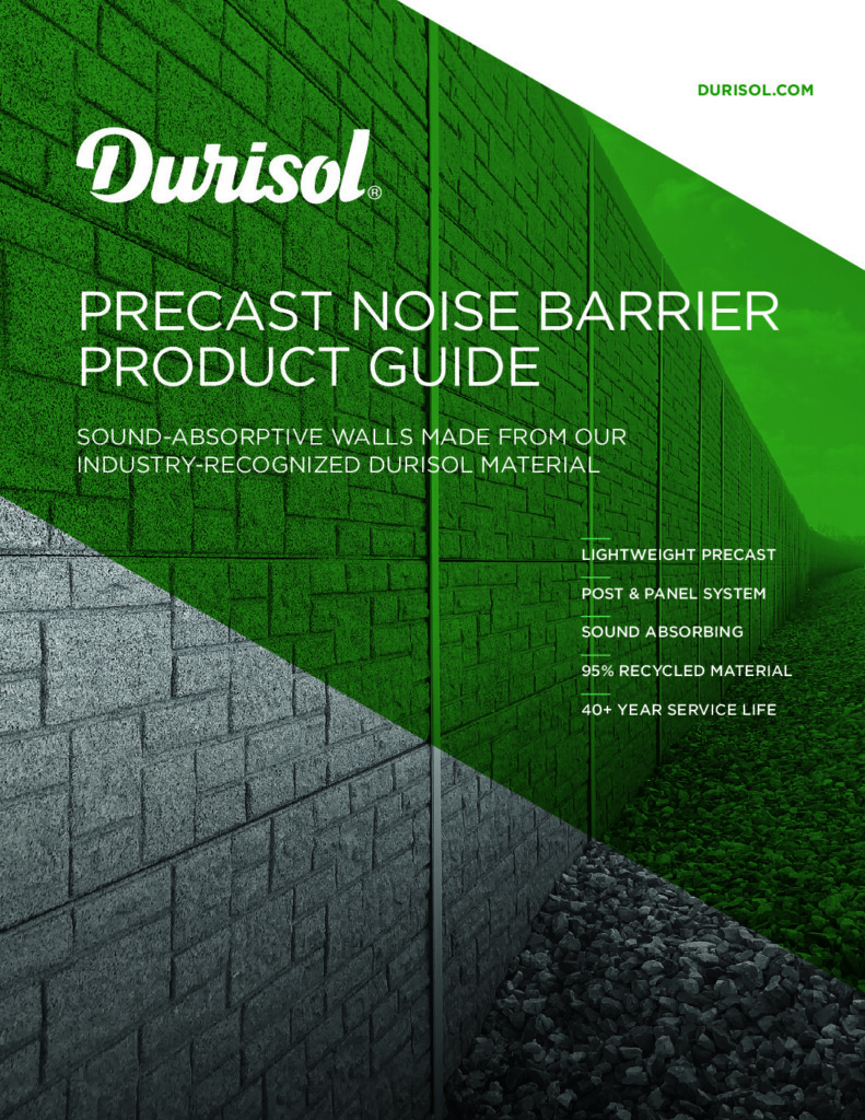 thumbnail of Durisol Precast Noise Barriers Product Guide